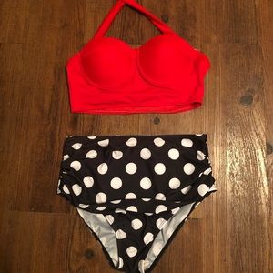 High waisted bathing suit